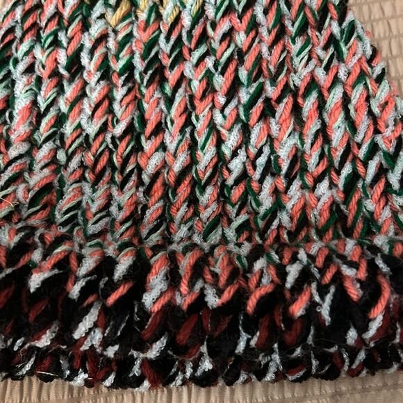 Handmade hand knitted super heavy duty, colorful beanie, one size - Picture 2 of 6